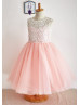 Lace Tulle Knee Length Flower Girl Dress Girl Holiday Dress Lace Tulle Knee Length Flower Girl Dress Girl Holiday Dress